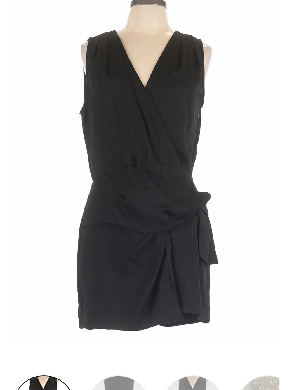 Zara basic Black Sleeveless Wrap-Style romper